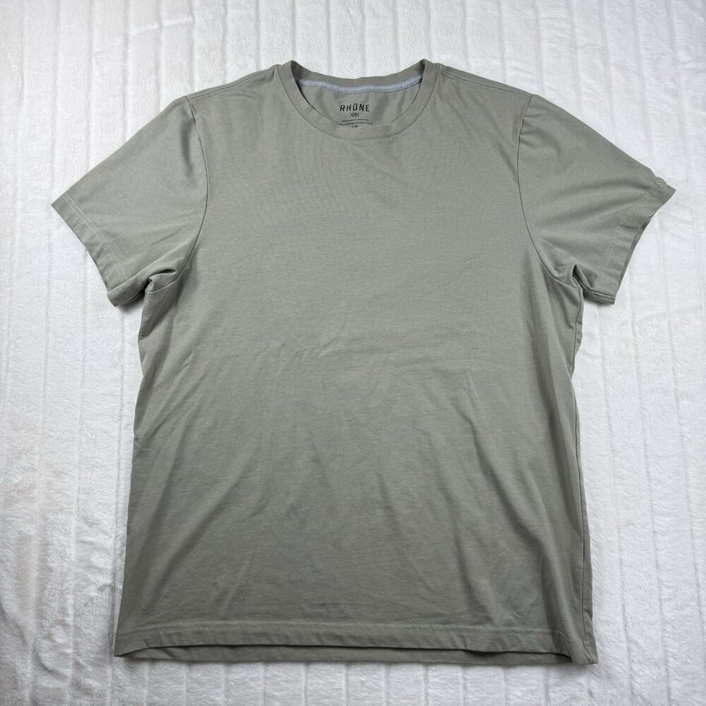 Rhone Element T-Shirt Men's L Olive Short Sleeve Stretch Crew Neck Gym Workout